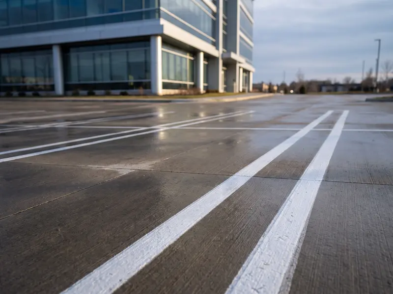 Clean commercial parking stalls after stall cleaning in Logan, UT
